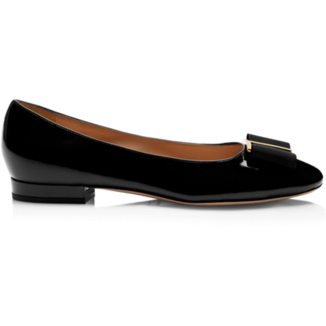 1-1668.jpg TOM FORD LEATHER AND GROS GRAIN AUDREY BALLERINA FLAT