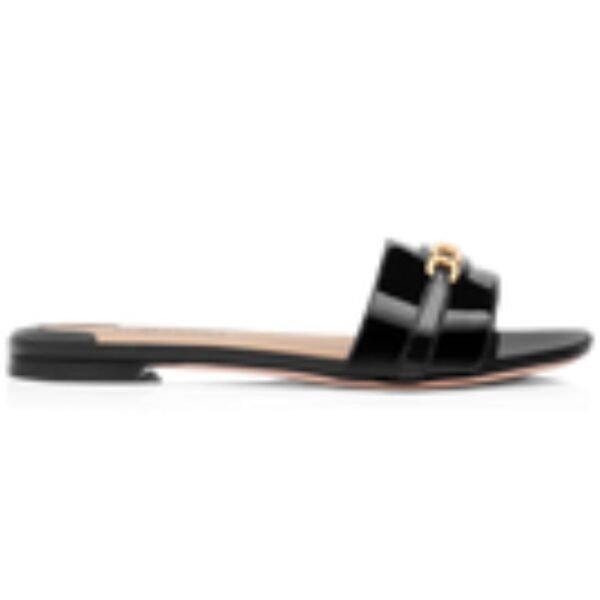 TOM FORD PATENT LEATHER WHITNEY SLIDE BLACK