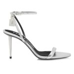 TOM FORD LAMINATED NAPPA LEATHER PADLOCK SANDAL