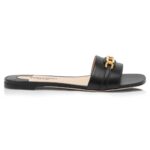 TOM FORD LEATHER WHITNEY SLIDE BLACK