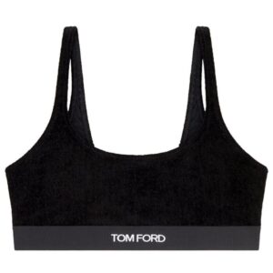 TOM FORD STRETCH VELVET BRALETTE BLACK