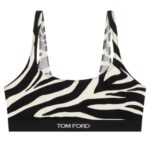 TOM FORD OPTICAL ZEBRA PRINTED MODAL SIGNATURE BRALETTE