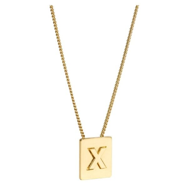 CELINE ALPHABET X NECKLACE IN BRASS WITH GOLD FINISH