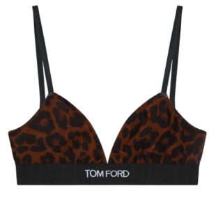TOM FORD REFLECTED LEOPARD PRINTED MODAL SIGNATURE BRA
