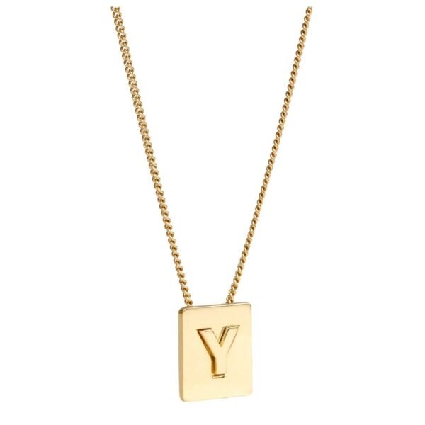 CELINE ALPHABET Y NECKLACE IN BRASS WITH GOLD FINISH