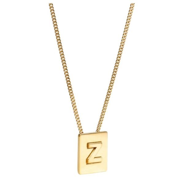CELINE ALPHABET Z NECKLACE IN BRASS WITH GOLD FINISH