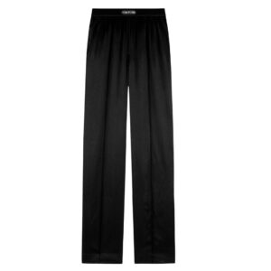 TOM FORD STRETCH SILK SATIN PJ PANTS BLACK