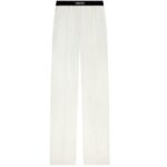 TOM FORD STRETCH SILK SATIN PJ PANTS ECRU