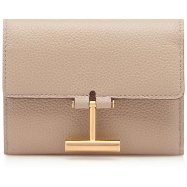 TOM FORD GRAIN LEATHER TARA COMPACT WALLET