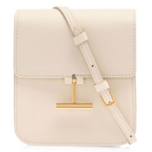TOM FORD GRAIN LEATHER TARA MINI BAG ON STRAP CREAM