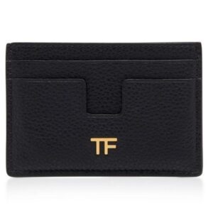TOM FORD GRAIN LEATHER CLASSIC TF CARD HOLDER BLACK