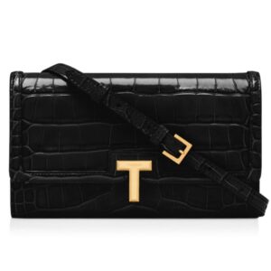 TOM FORD PALMELLATO EFFECT LEATHER ZIP AROUND WALLET