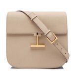 TOM FORD GRAIN LEATHER TARA MEDIUM CROSSBODY SILK TAUPE