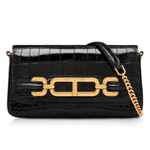 TOM FORD SHINY STAMPED CROCODILE LEATHER MINI BAG