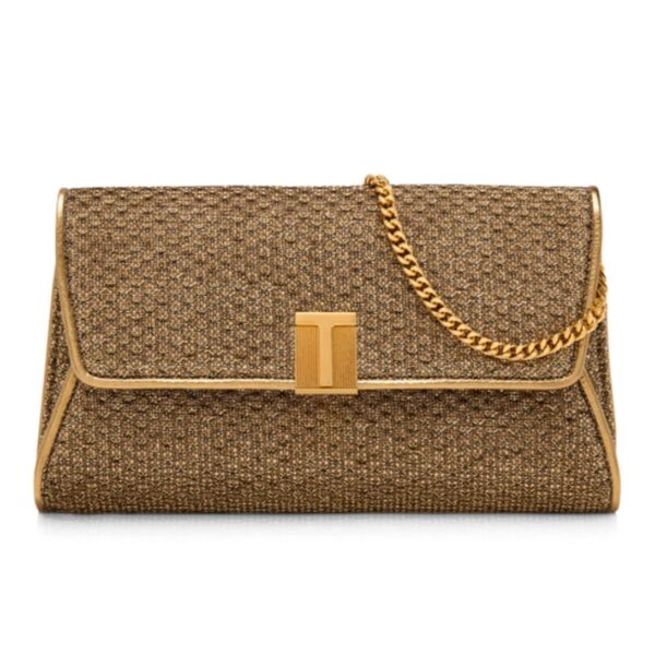TOM FORD TEXTURED FABRIC NOBILE CLUTCH