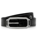 TOM FORD PRINTED CROC STADIUM BUCKLE BELT
