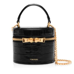 TOM FORD SHINY PRINTED CROCODILE LEATHER AUDREY MINI BAG