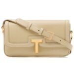 TOM FORD SMOOTH LEATHER WALLIS EAST WEST SHOULDER BAG CAPPUCCINO