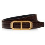 TOM FORD PRINTED CROC STADIUM T BELT
