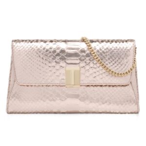 TOM FORD LAMINATED STAMPED PYTHON NOBILE CLUTCH