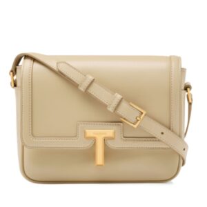 TOM FORD SMOOTH LEATHER WALLIS SMALL SHOULDER BAG CAPPUCCINO