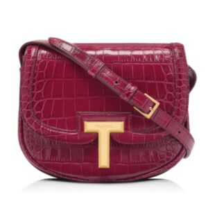 TOM FORD SHINY STAMPED CROCODILE LEATHER WALLIS MINI BAG