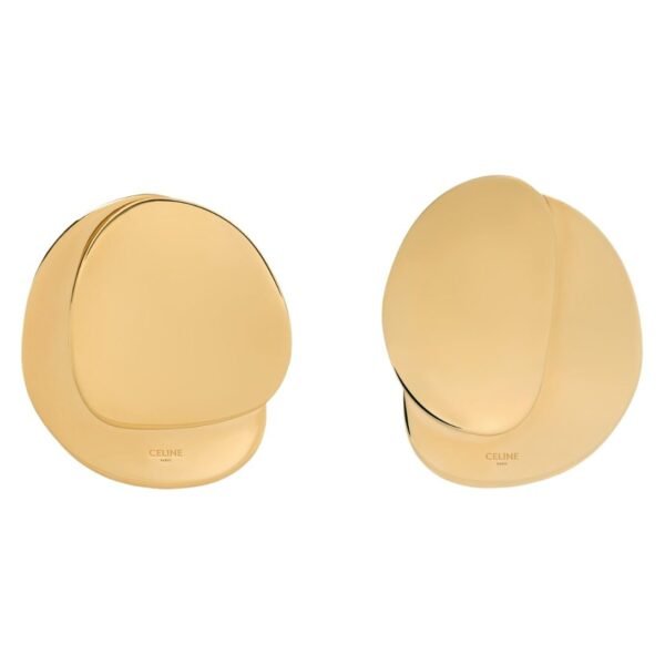 CELINE PETALE EARRINGS IN BRASS WITH GOLD FINISH