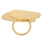 CELINE PETALE RING IN BRASS WITH GOLD FINISH
