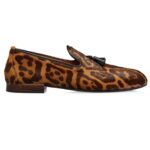 TOM FORD LEOPARD PRINTED PONY NICOLAS TASSEL SLIPPER