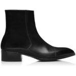 TOM FORD BURNISHED LEATHER HAINAUT ZIP BOOT