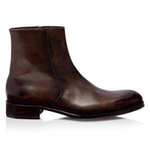 TOM FORD BURNISHED LEATHER EDGAR ZIP BOOT BRUNO
