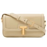 TOM FORD SMOOTH LEATHER WALLIS EAST WEST SHOULDER BAG CAPPUCCINO