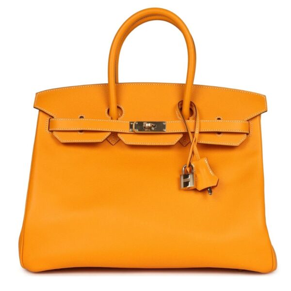 PRE-OWNED HERMÈS BIRKIN 35 JAUNE D'OR CANDY EPSOM PERMABRASS HARDWARE