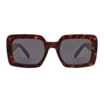 CELINE TRIOMPHE 13 SUNGLASSES IN ACETATE RED HAVANA