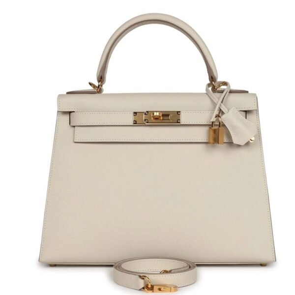 HERMÈS KELLY SELLIER 28 CRAIE EPSOM GOLD HARDWARE
