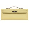 HERMÈS KELLY CUT JAUNE POUSSIN EPSOM PALLADIUM HARDWARE