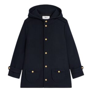 CELINE HOODED TRIOMPHE COAT IN WOOL FELT