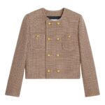 CELINE CHELSEA JACKET IN DOUBLE HOUNDSTOOTH WOOL