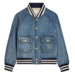 CELINE TEDDY JACKET IN CLEAN OCEAN BREATHE WASH DENIM
