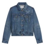 CELINE TRUCKER JACKET IN DARK UNION WASH DENIM