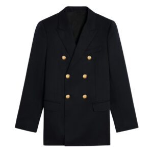CELINE LONG BLAZER IN DIAGONAL WOOL