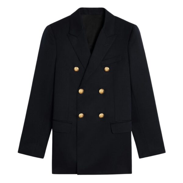 CELINE LONG BLAZER IN DIAGONAL WOOL