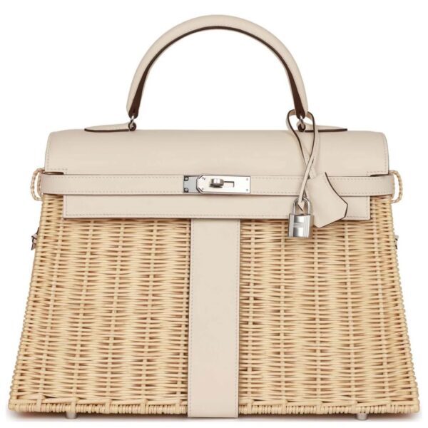 HERMÈS PICNIC KELLY 35 NATA SWIFT PALLADIUM HARDWARE