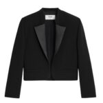 CELINE JACKET IN SATIN LINED DOUBLE FACED WOOL CREPE