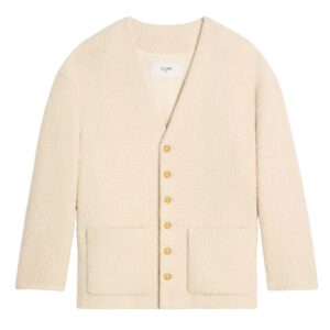 CELINE OVERSIZED JACKET IN CASHMERE NATTÉ BLACK