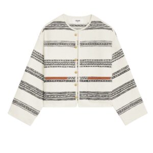 CELINE BAJA CARDIGAN IN STRIPED TWEED