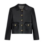 CELINE JACKET WITH CLAUDINE COLLAR IN SOFT LAMBSKIN