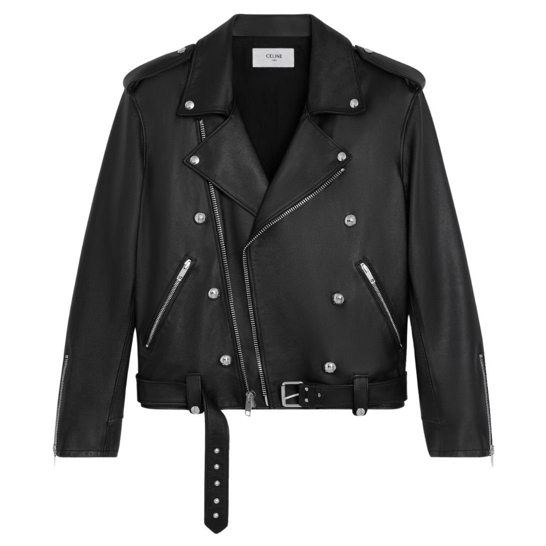 CELINE LOOSE BIKER JACKET IN CALFSKIN