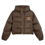 CELINE TRIOMPHE CROPPED DOWN JACKET IN LIGHTWEIGHT NYLON