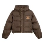 CELINE TRIOMPHE CROPPED DOWN JACKET IN LIGHTWEIGHT NYLON
